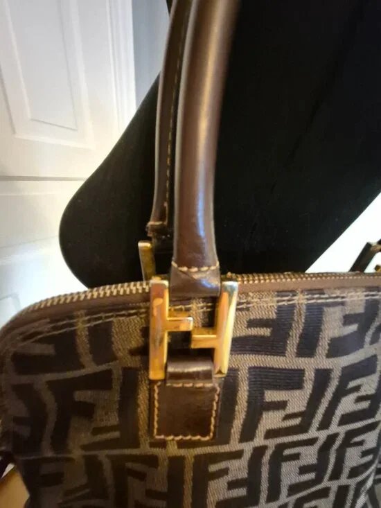 Fendi ZuccaFend Monogram 2-Way Bag – Vintage Y2K | Crossbody + Top Handle | Rare - Picture 6 of 9